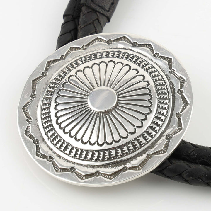 Stamped Silver Bola Tie