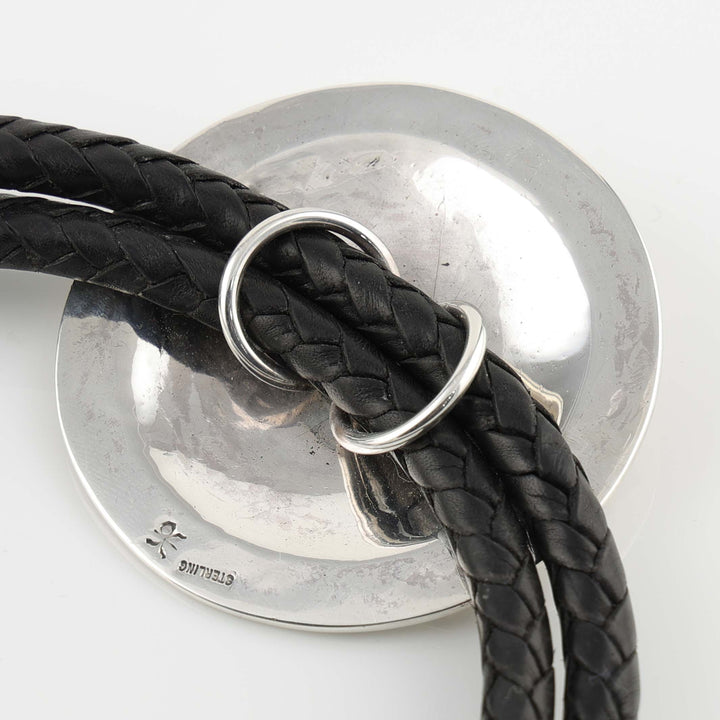 Stamped Silver Bola Tie