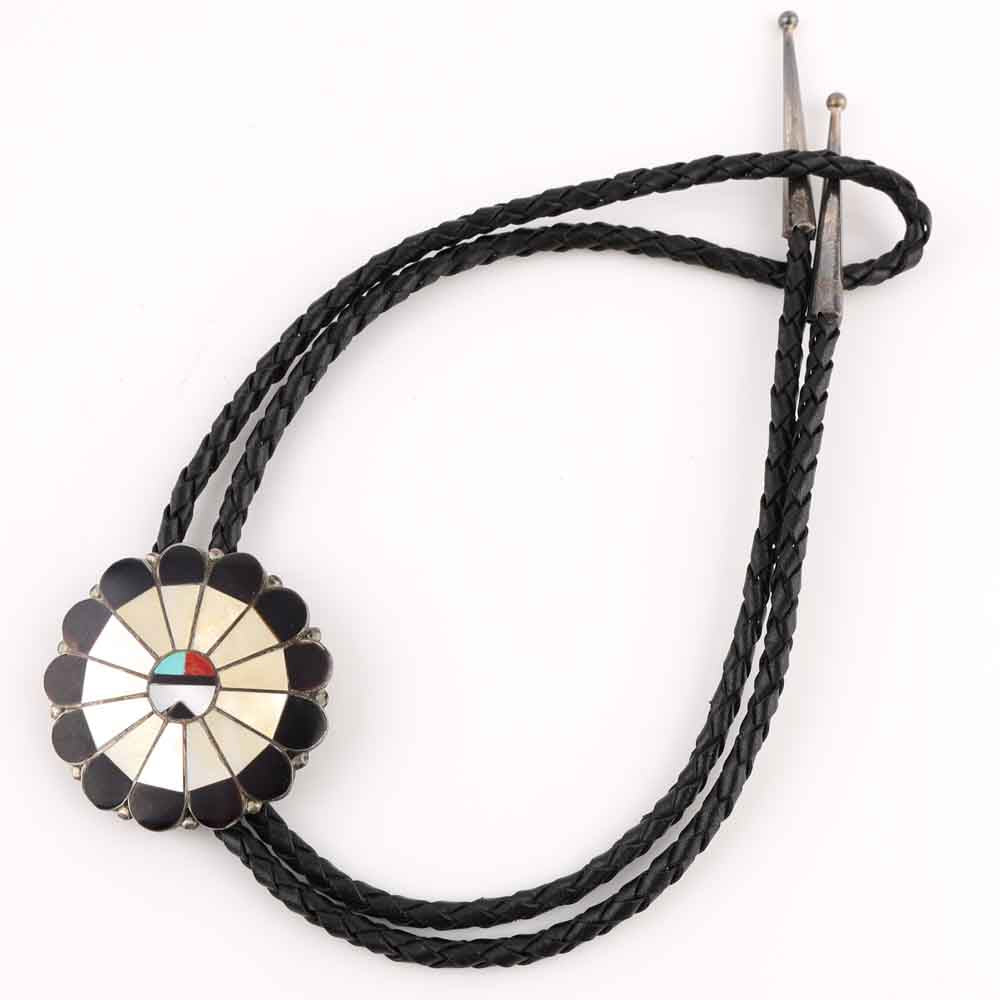 1960s Zuni Sunface Bolo Tie