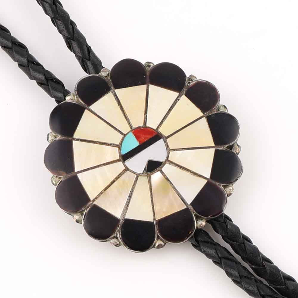 1960s Zuni Sunface Bolo Tie