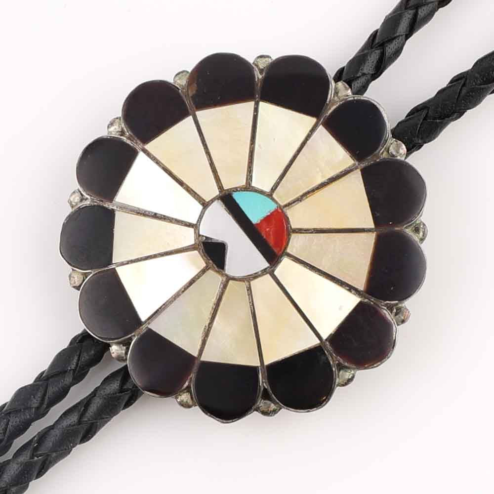 1960s Zuni Sunface Bolo Tie