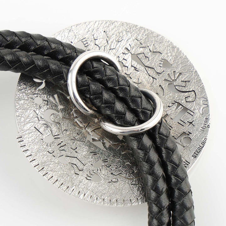 Gold on Silver Petroglyph Bolo Tie