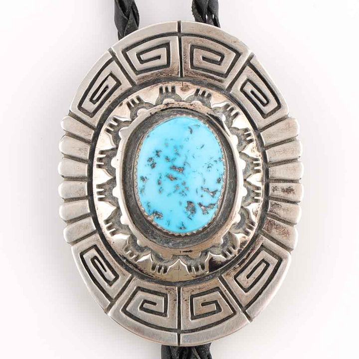 1980s Navajo Turquoise Bolo Tie