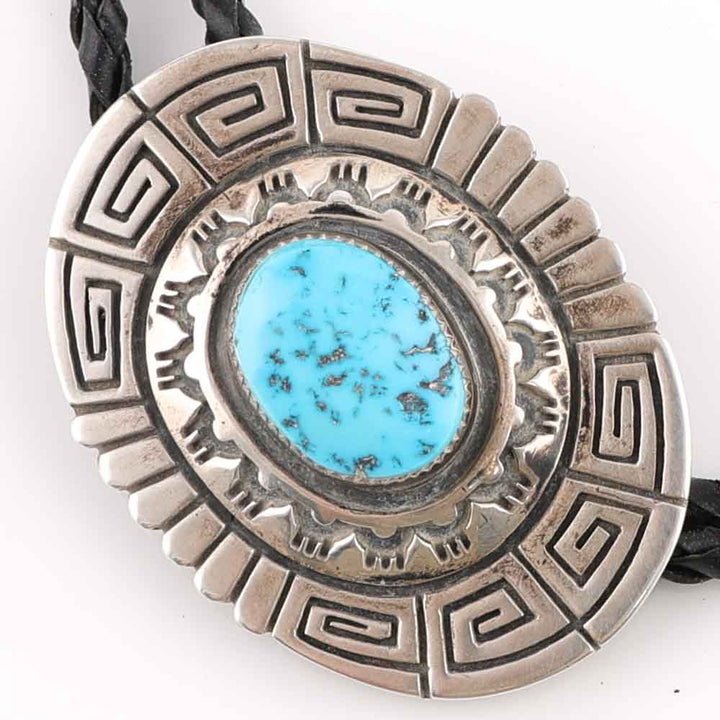 1980s Navajo Turquoise Bolo Tie