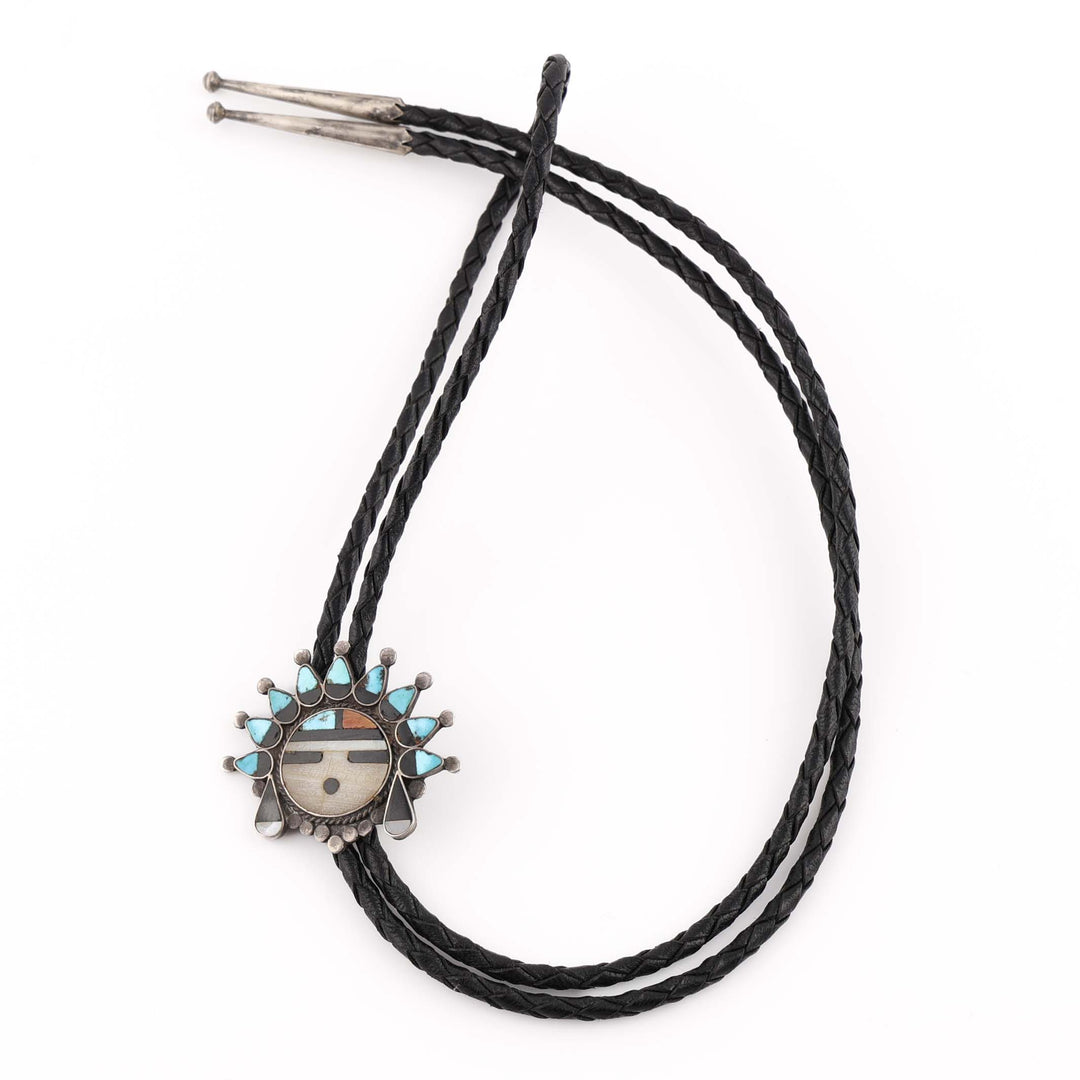 1950s Zuni Sunface Bola Tie
