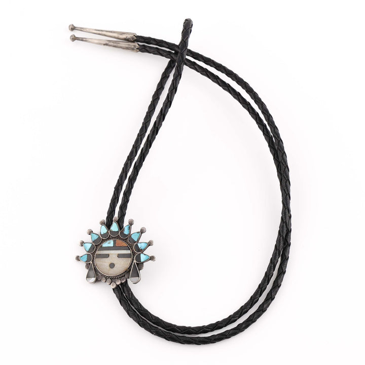 1950s Zuni Sunface Bola Tie