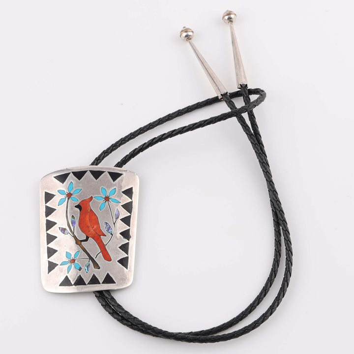 1980s Cardinal Inlay Bolo Tie