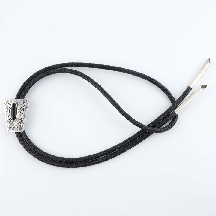 Navajo Onyx Bola Tie