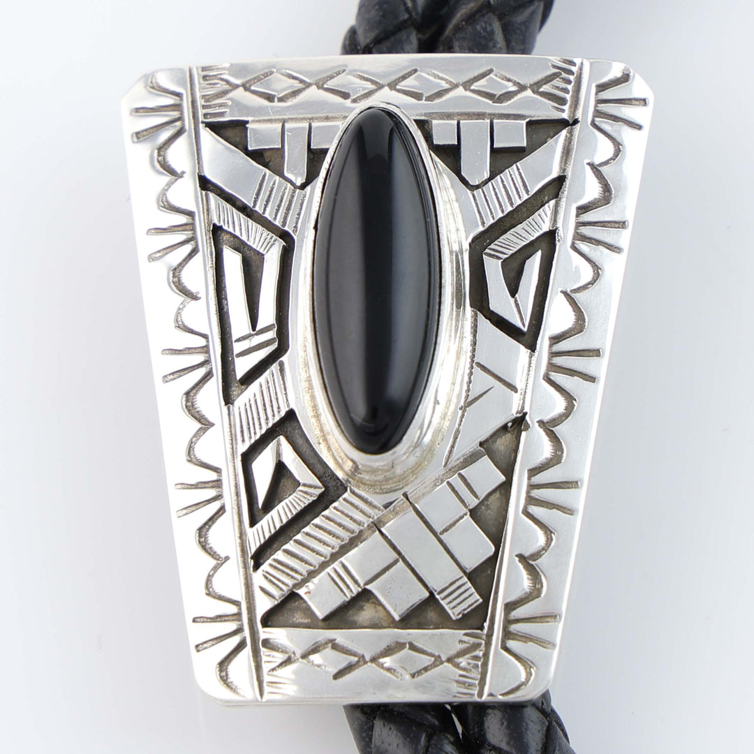 Navajo Onyx Bola Tie