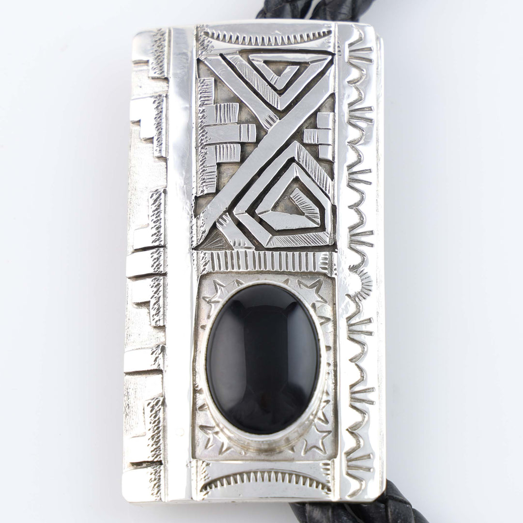 Navajo Onyx Bola Tie