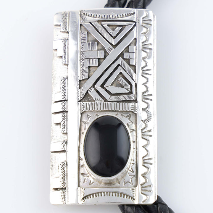 Navajo Onyx Bola Tie
