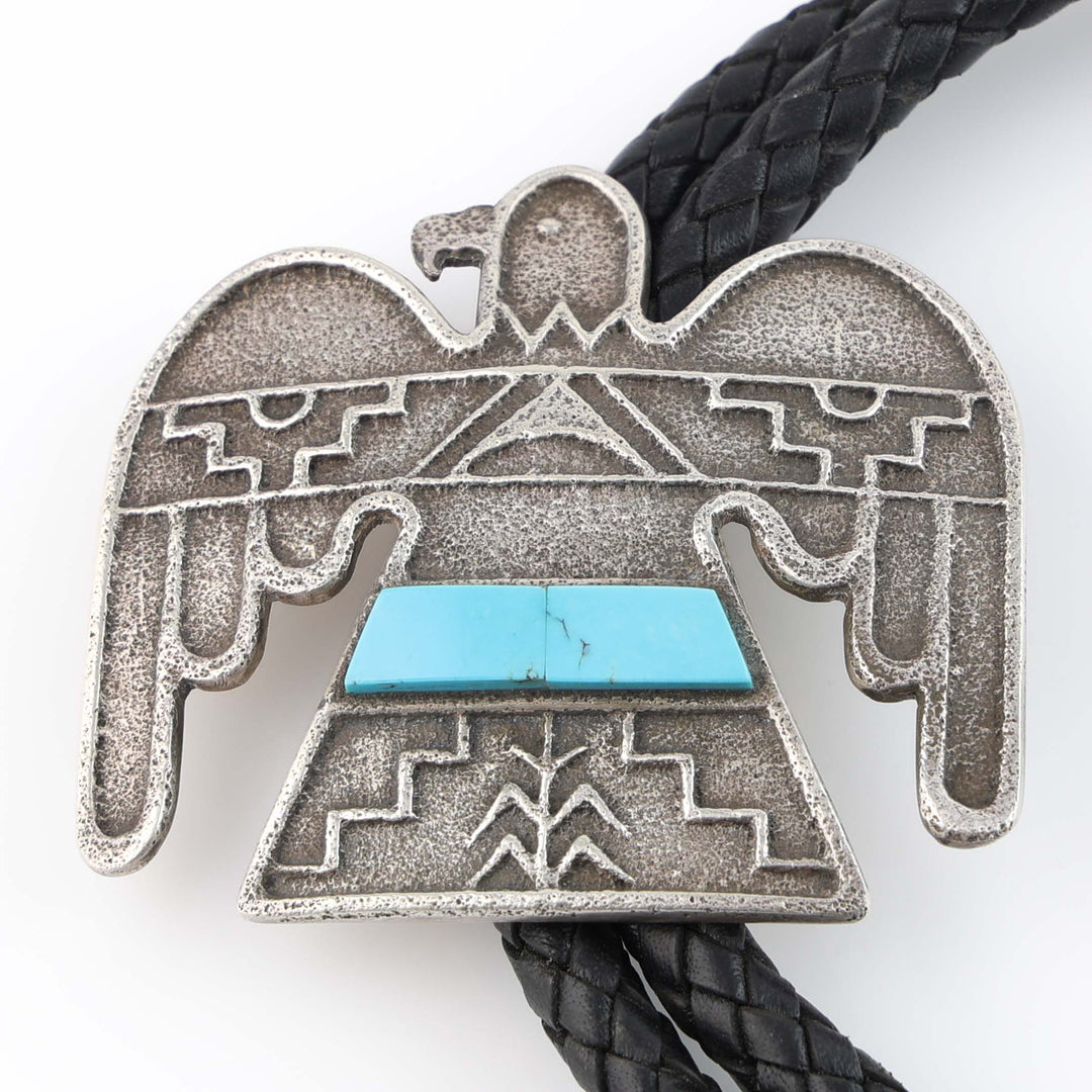 Santo Domingo Turquoise Thunderbird Bola Tie
