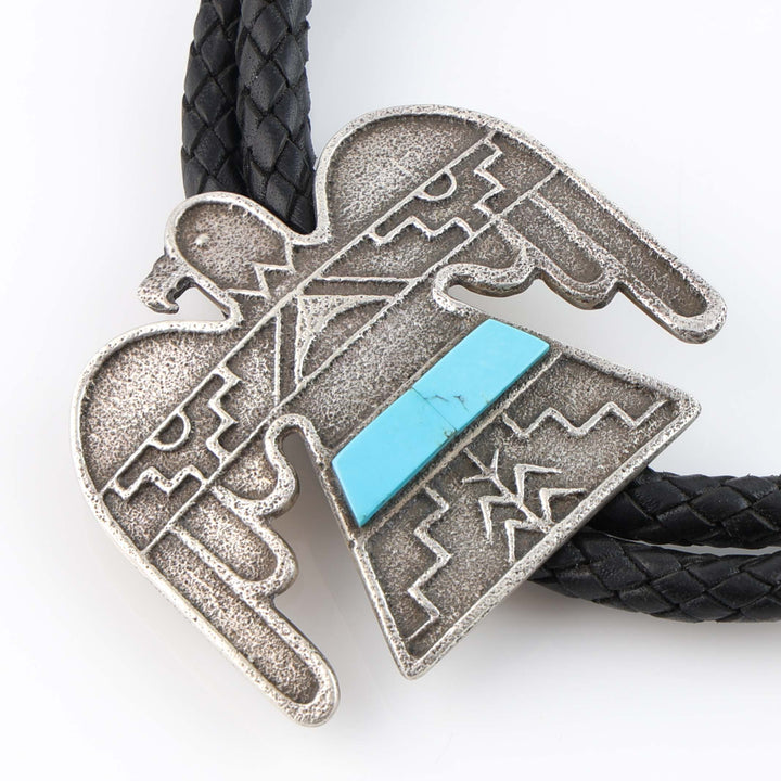 Santo Domingo Turquoise Thunderbird Bola Tie