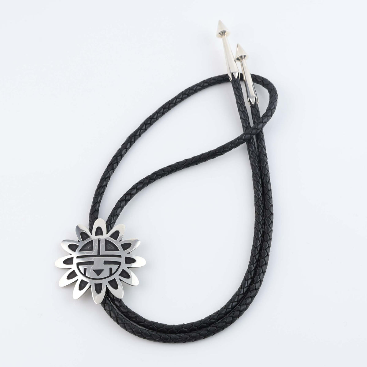 Hopi Sunface Bola Tie by Anderson Koinva