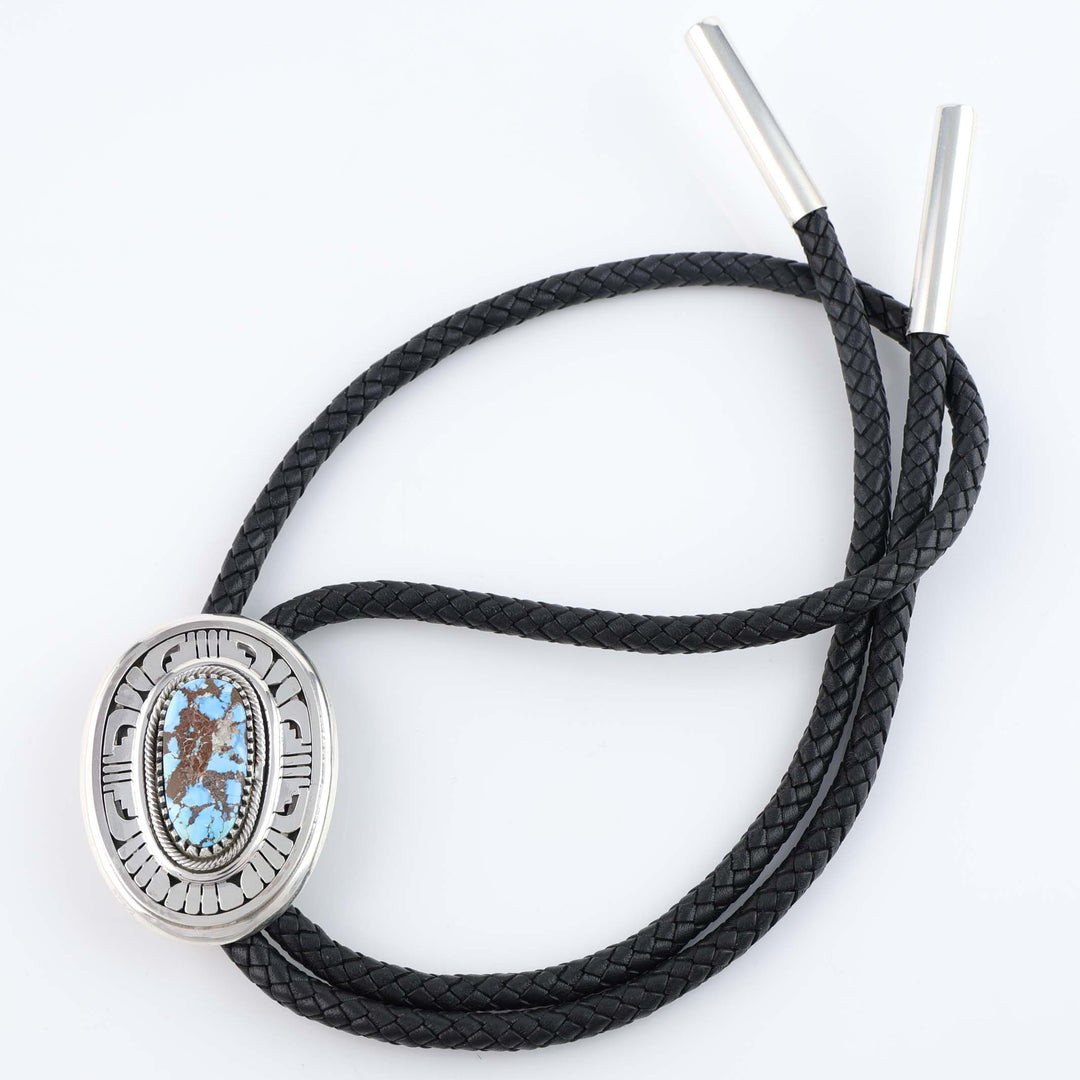 Navajo Golden Hills Turquoise Bolo Tie