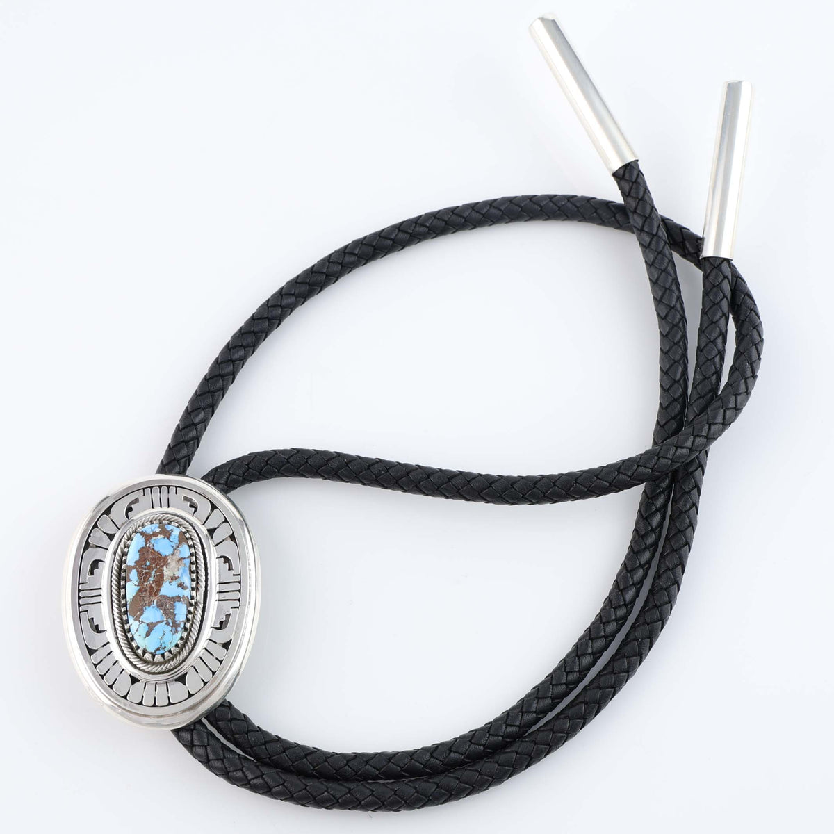 Navajo Golden Hills Turquoise Bolo Tie by Leonard Nez