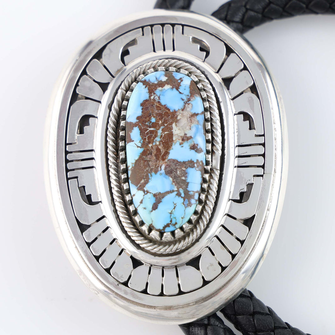 Navajo Golden Hills Turquoise Bolo Tie