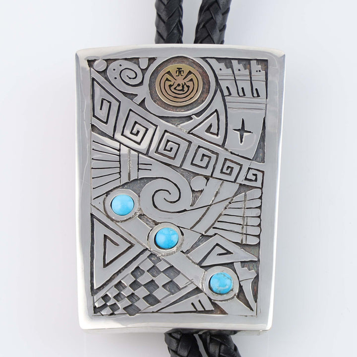 Hopi Man in the Maze Bola Tie