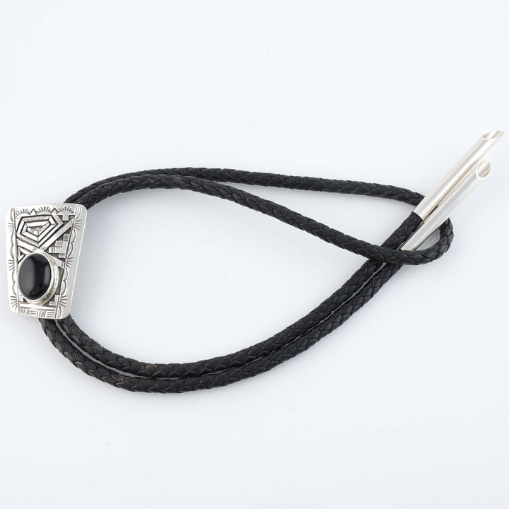 Navajo Onyx Bola Tie
