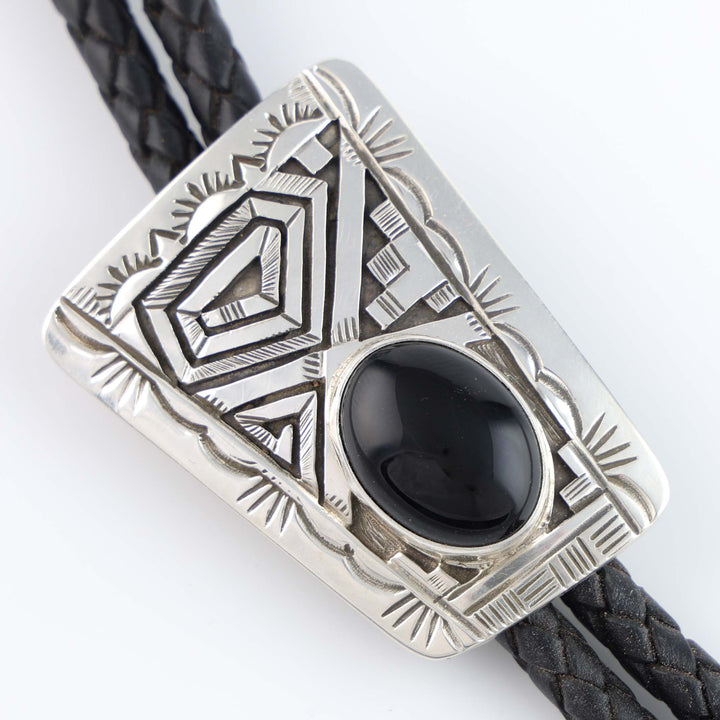 Navajo Onyx Bola Tie