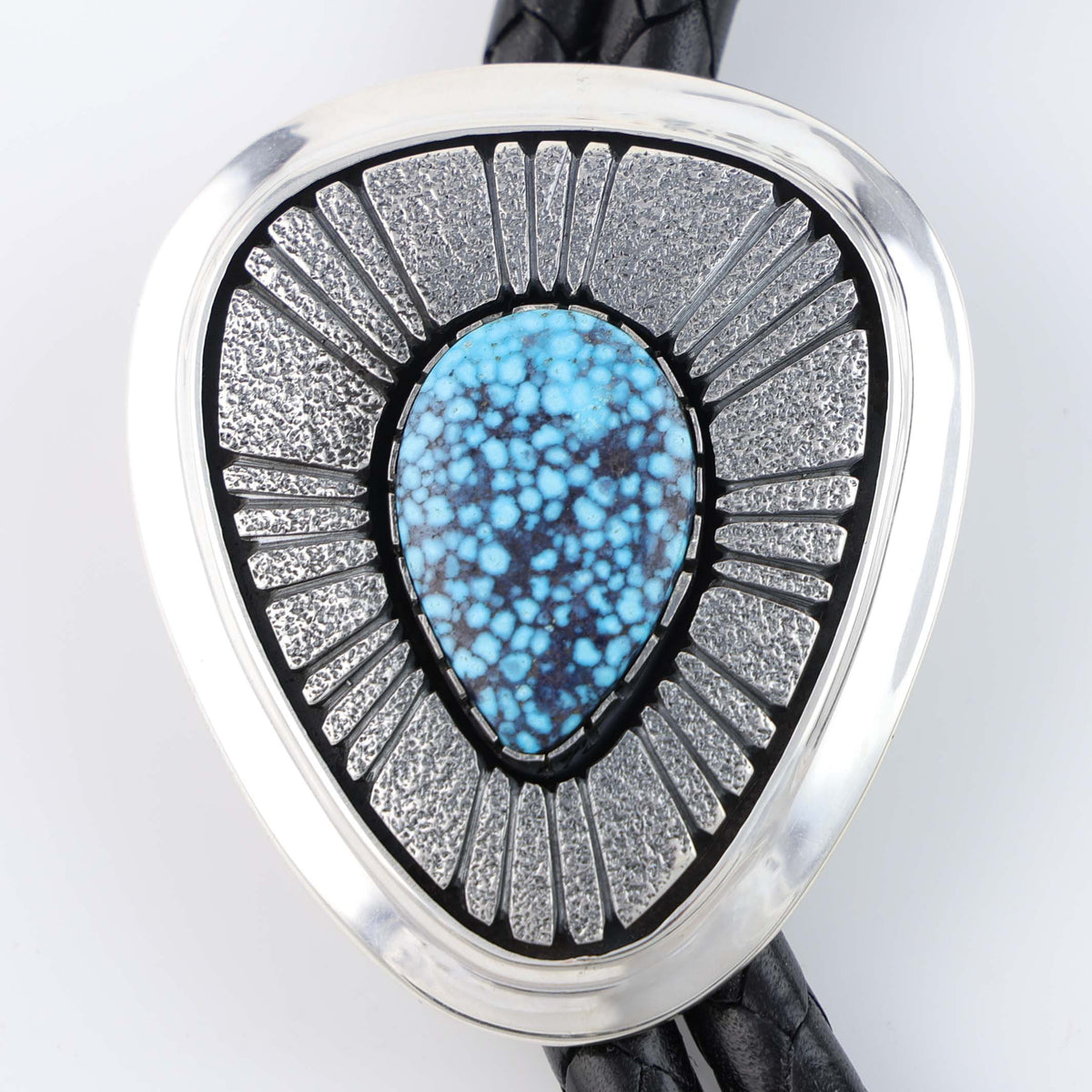 Navajo Kingman Turquoise Bola Tie by Al Joe