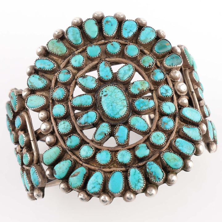 1930s Turquoise Cluster Cuff