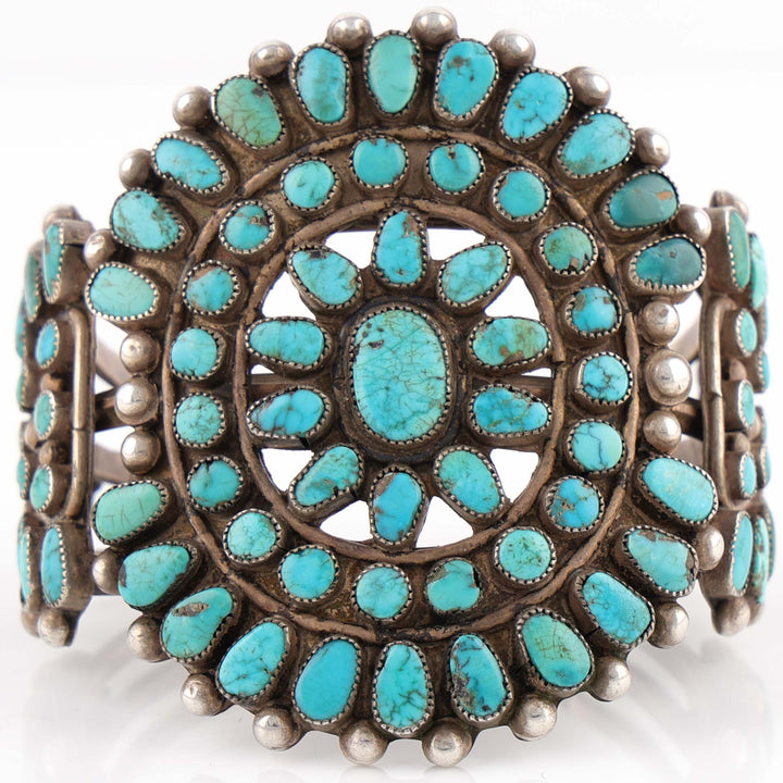 1930s Turquoise Cluster Cuff
