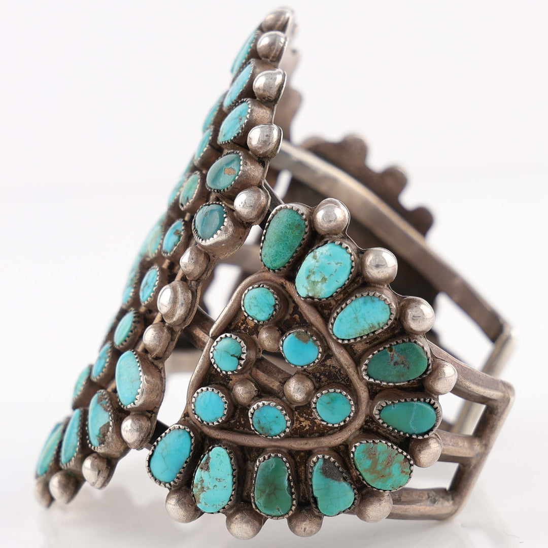 1930s Turquoise Cluster Cuff