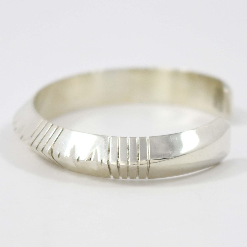 Stamped Silver Cuff by Gilbert Begay - Garland's