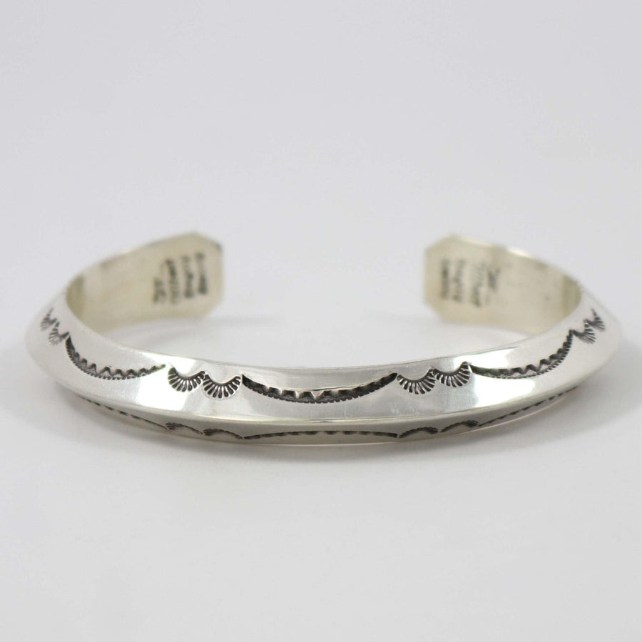 Stamped Silver Cuff by Gilbert Begay - Garland's