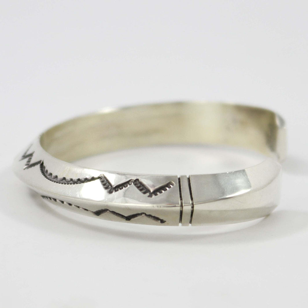 Stamped Silver Cuff by Gilbert Begay - Garland's