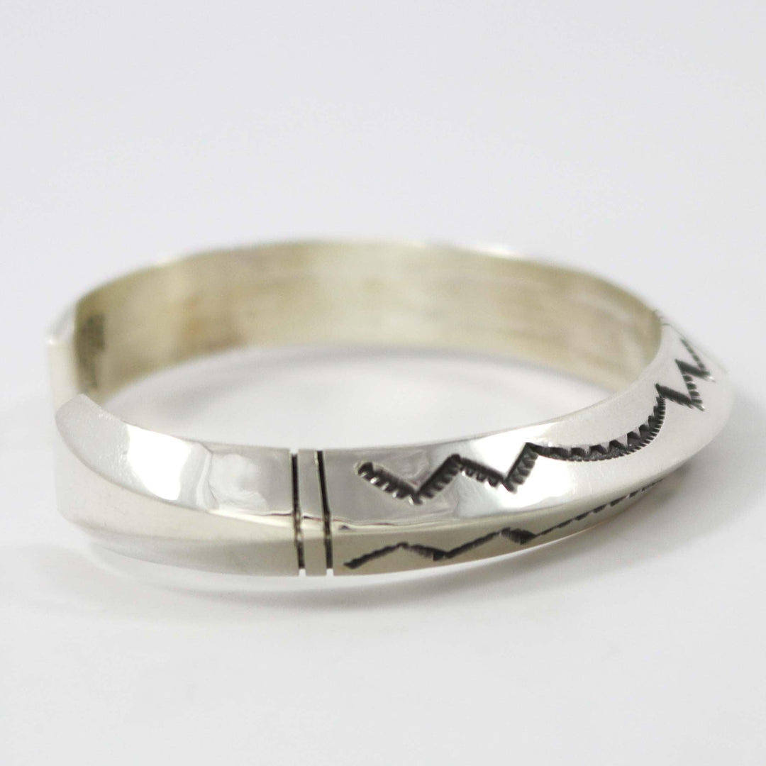 Stamped Silver Cuff by Gilbert Begay - Garland's