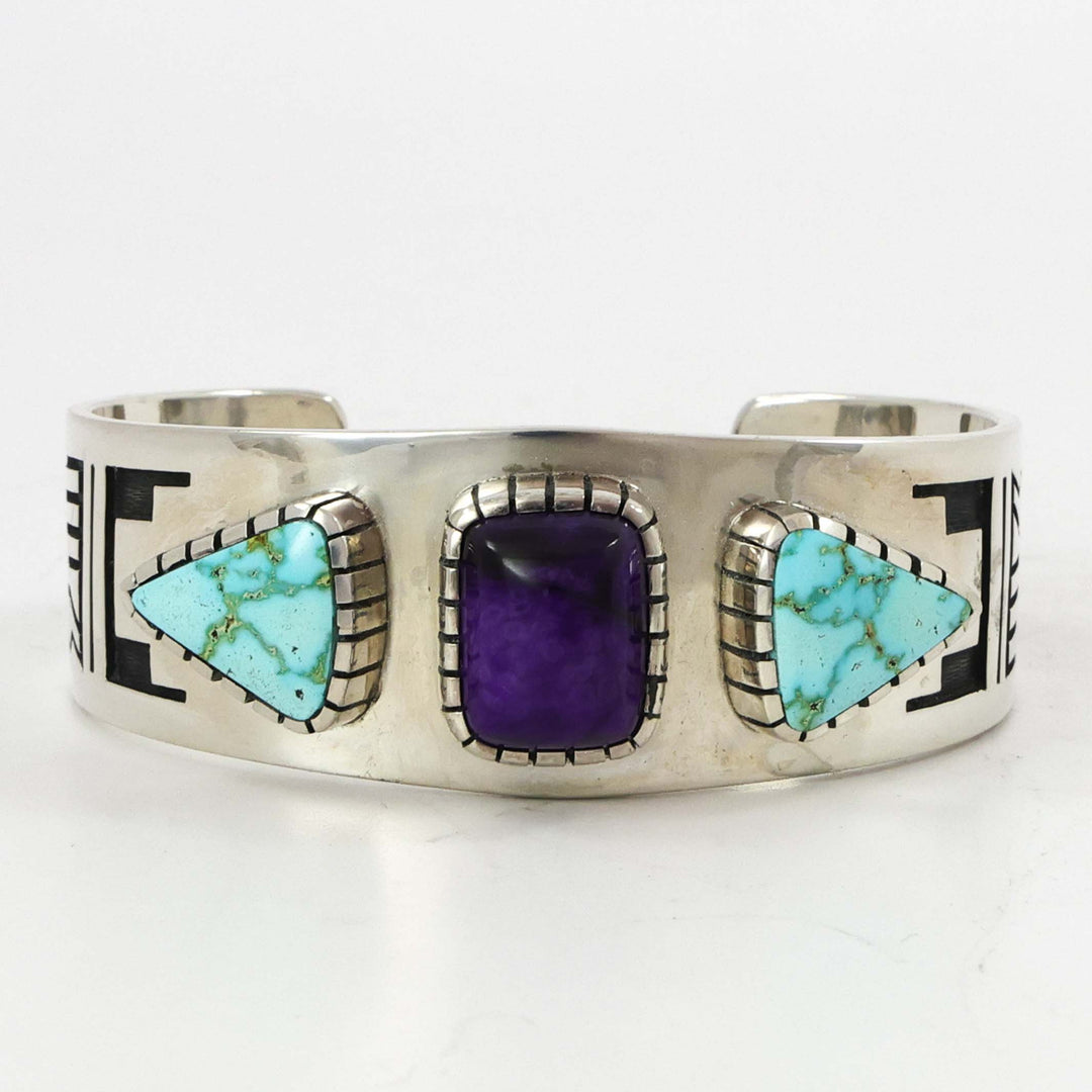 Sugilite and Turquoise Cuff