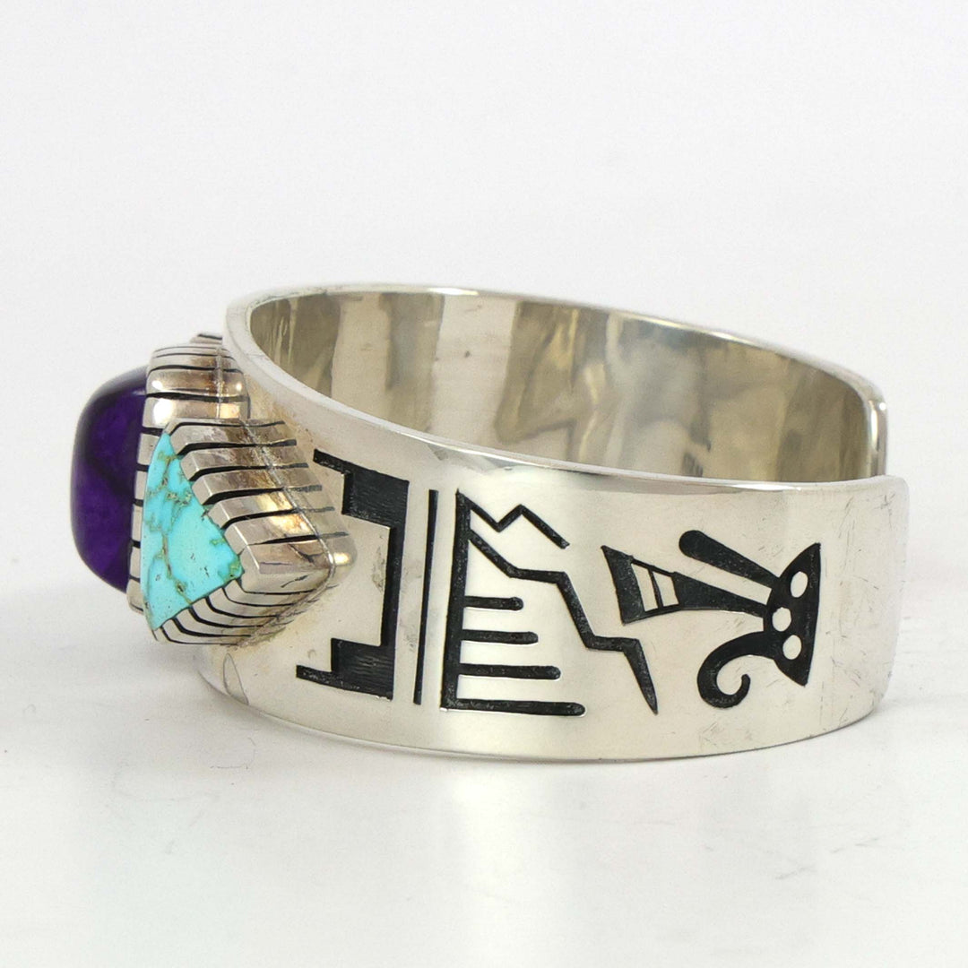 Sugilite and Turquoise Cuff