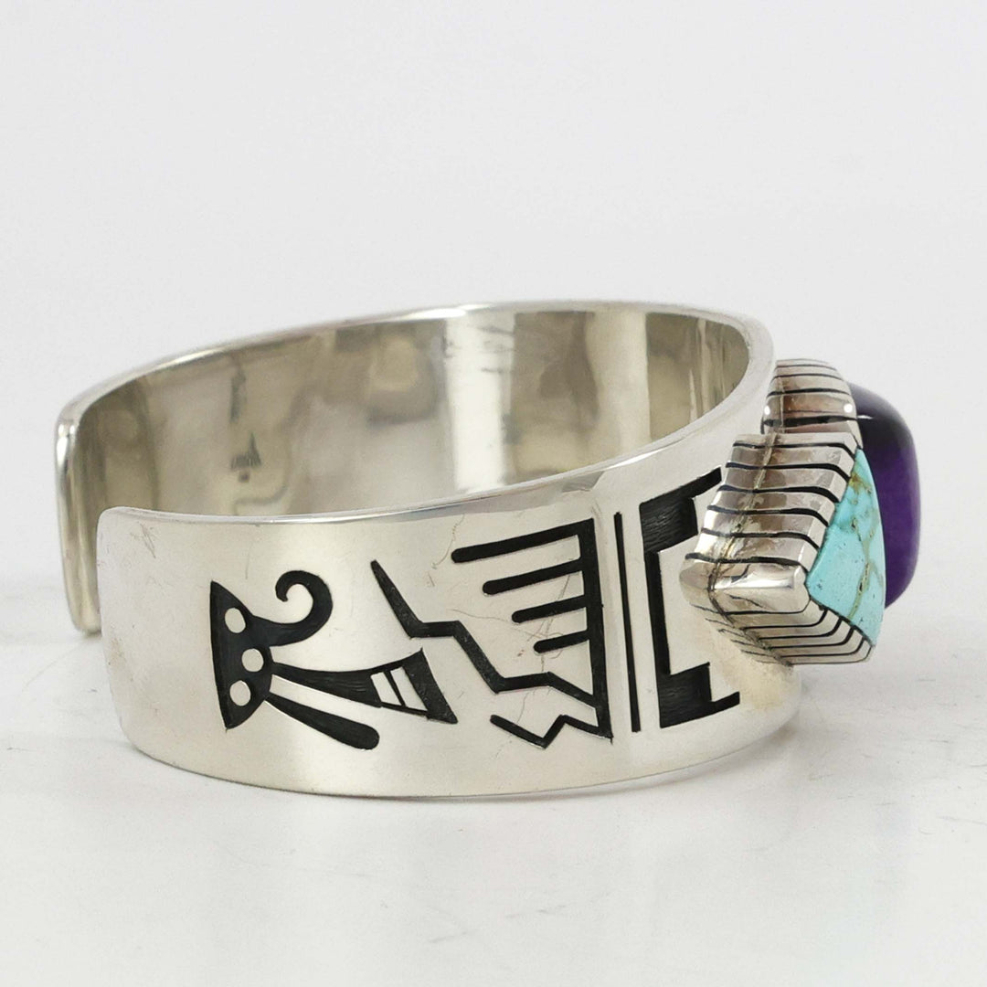 Sugilite and Turquoise Cuff