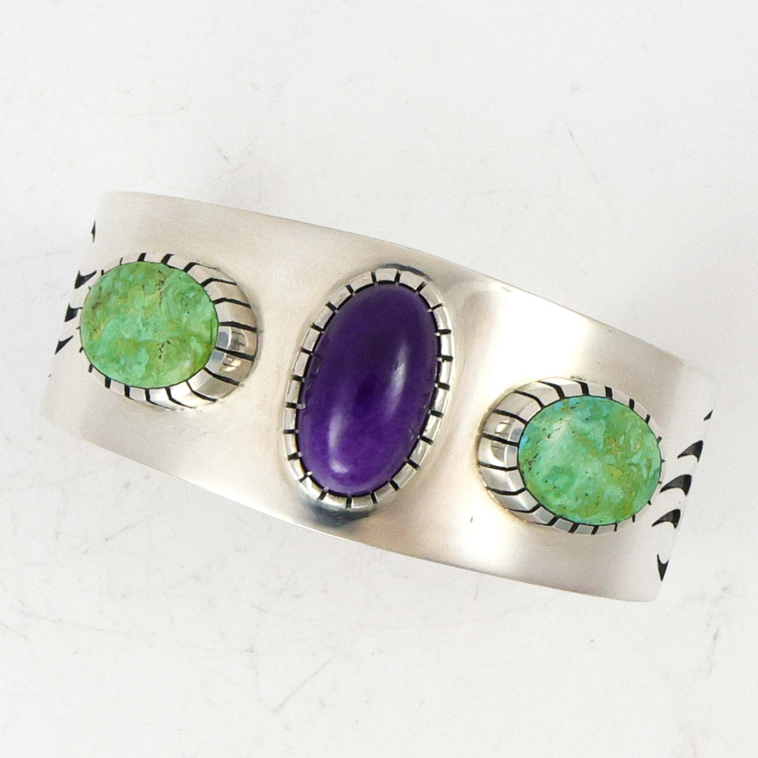 Sugilite and Turquoise Cuff