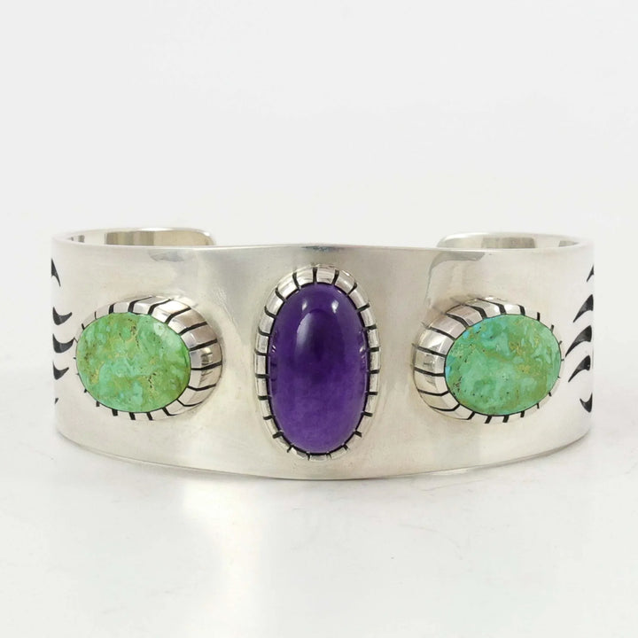 Sugilite and Turquoise Cuff