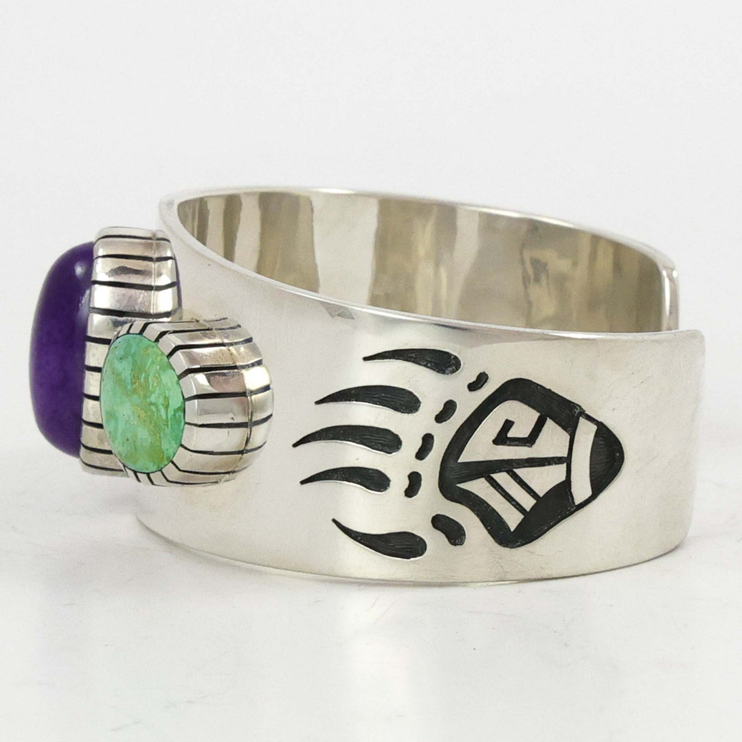 Sugilite and Turquoise Cuff