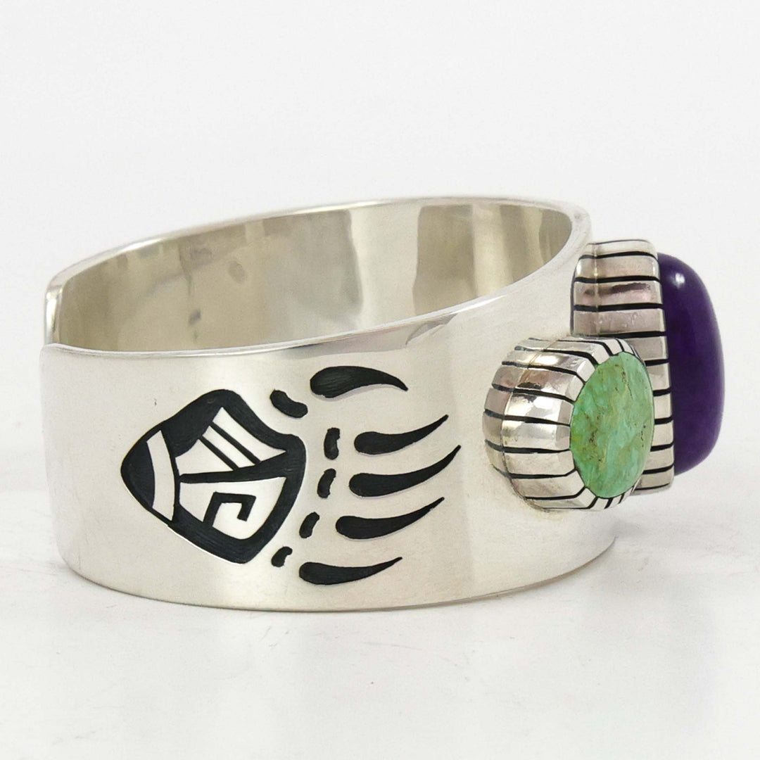 Sugilite and Turquoise Cuff