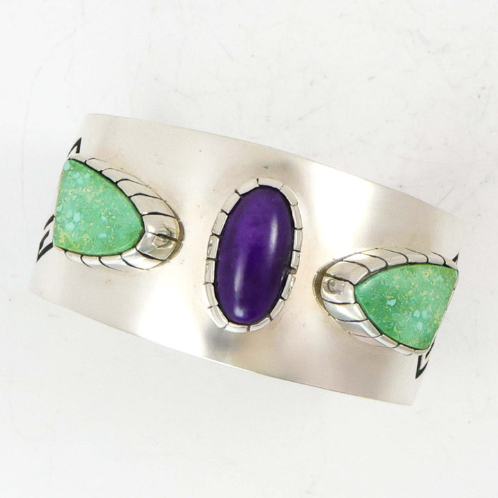 Sugilite and Turquoise Cuff