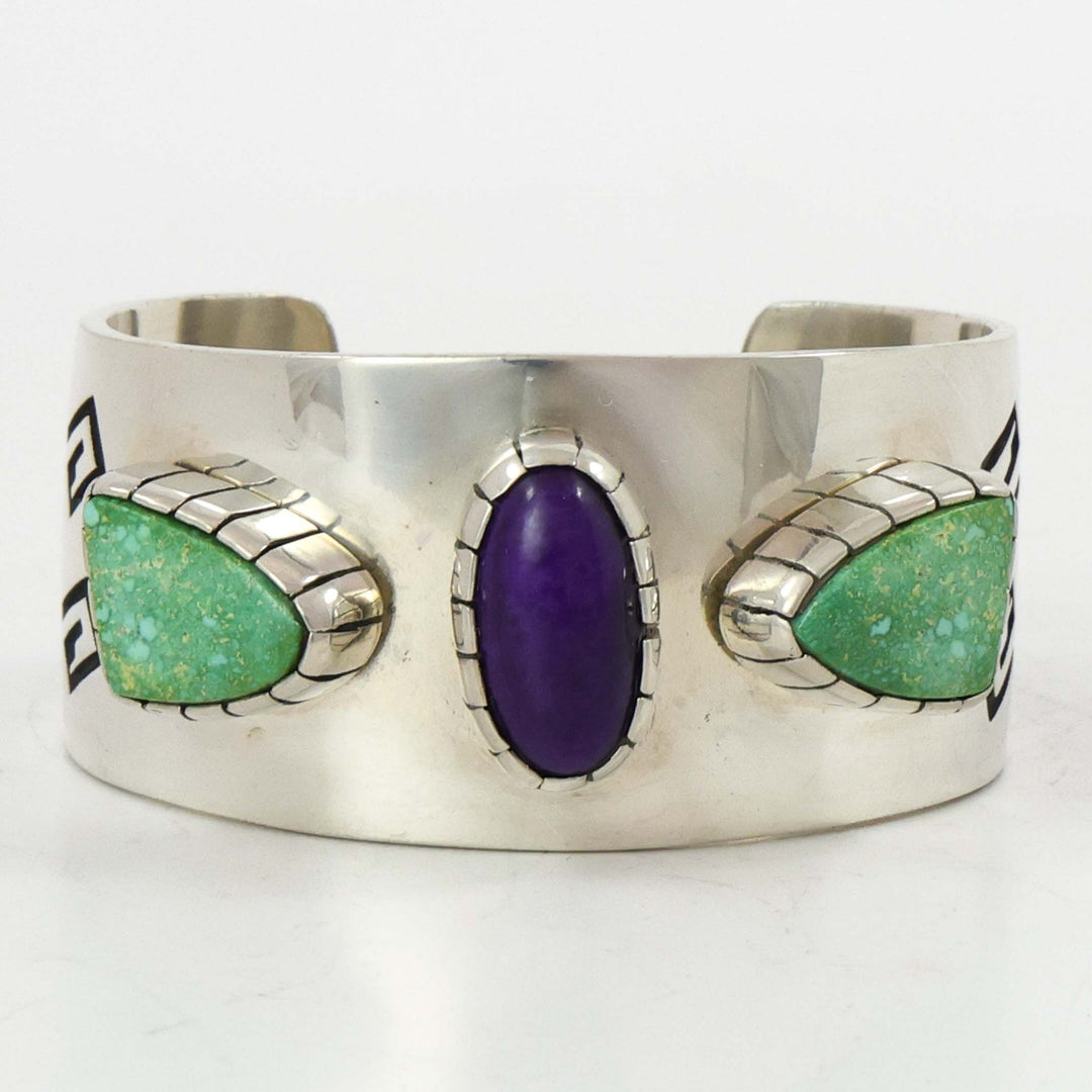 Sugilite and Turquoise Cuff