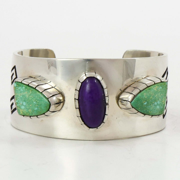 Sugilite and Turquoise Cuff