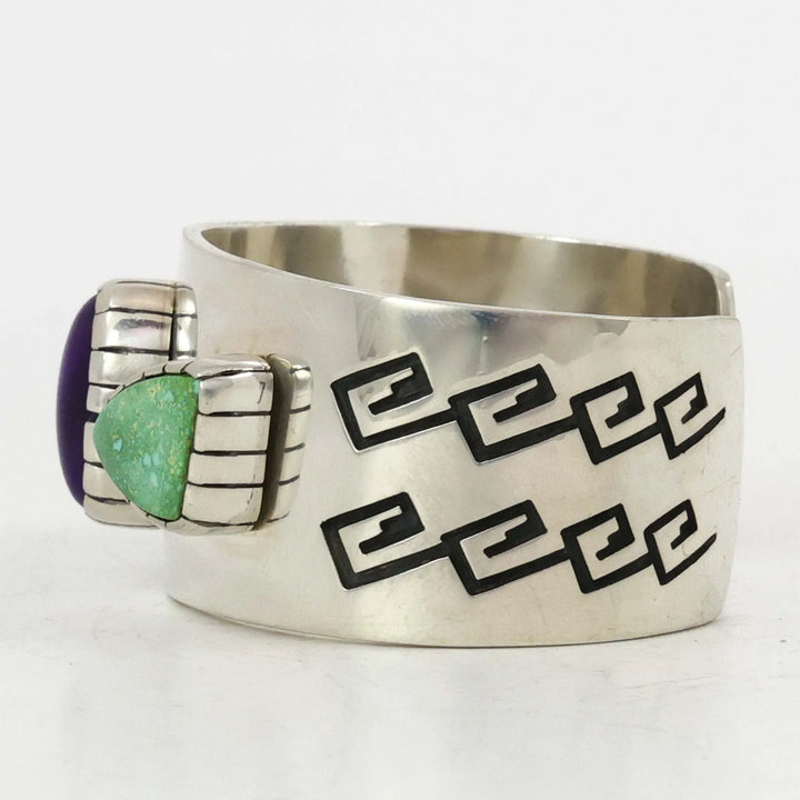 Sugilite and Turquoise Cuff