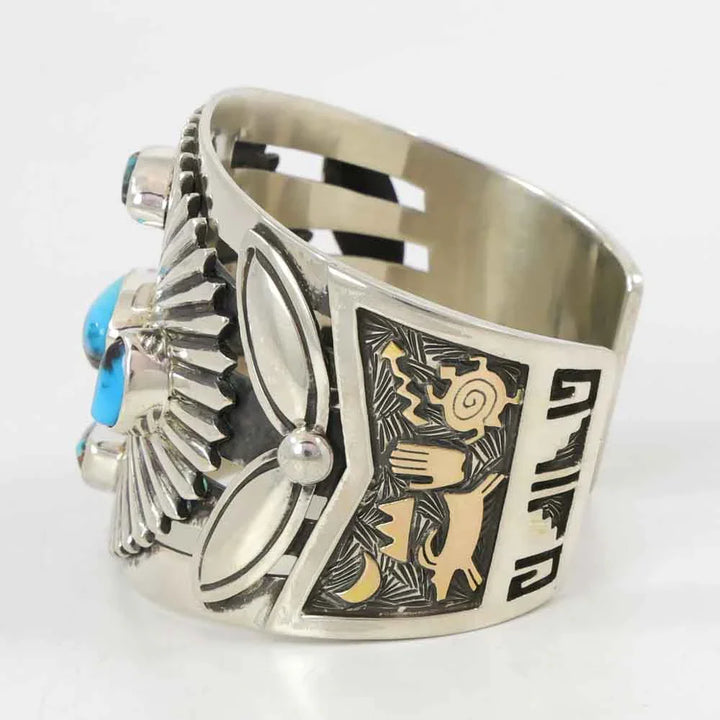 Bisbee Turquoise Petroglyph Cuff