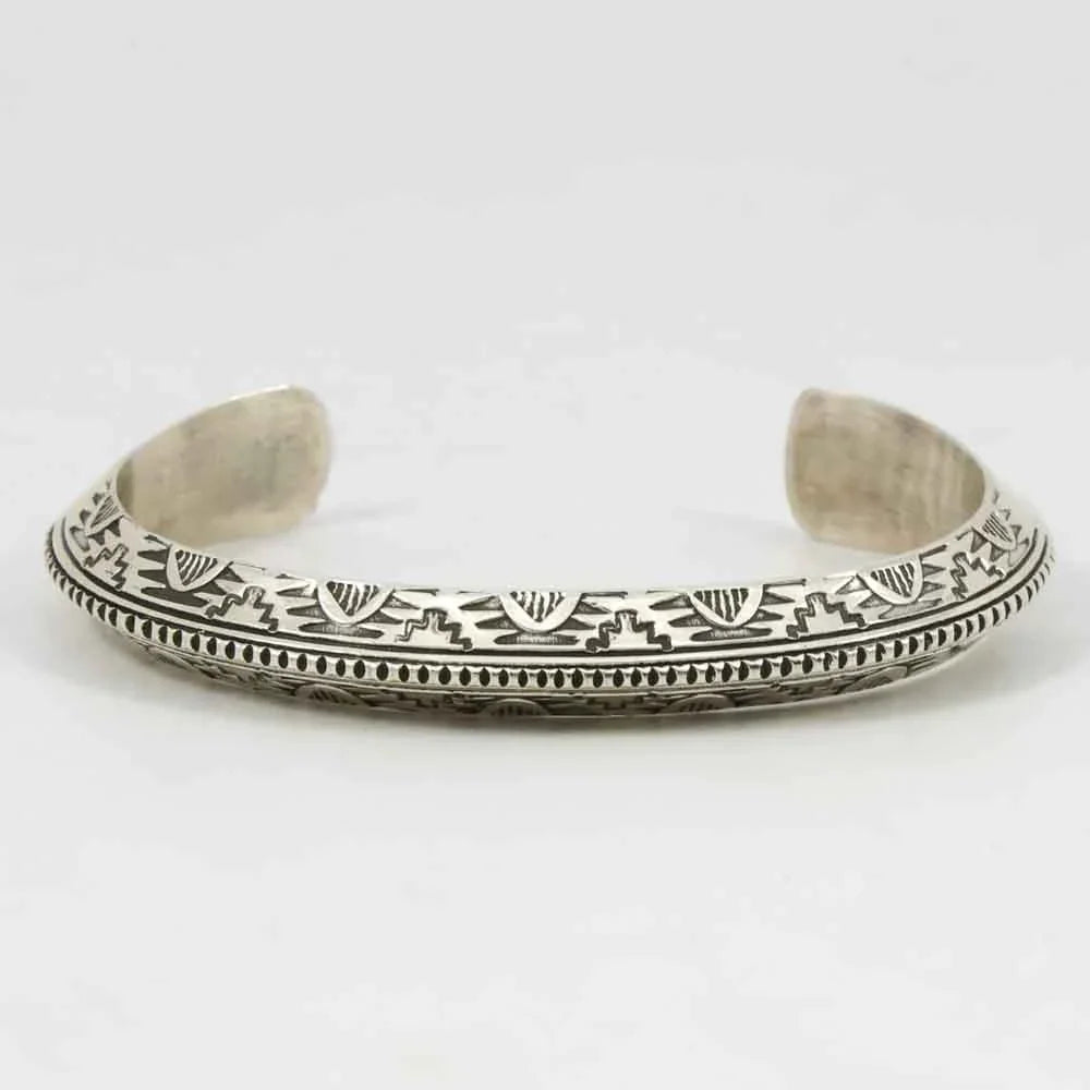 Stamped Silver Cuff