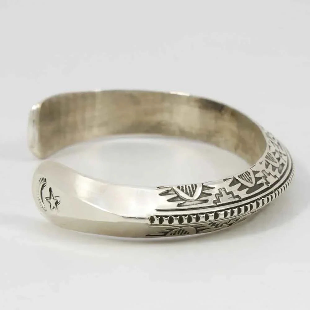 Stamped Silver Cuff