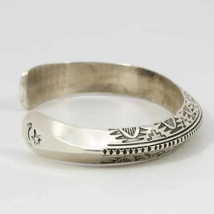 Stamped Silver Cuff