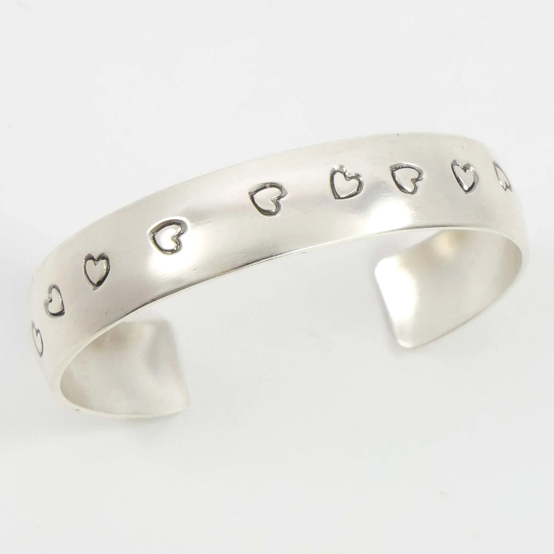 Silver Heart Cuff