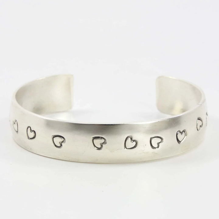 Silver Heart Cuff