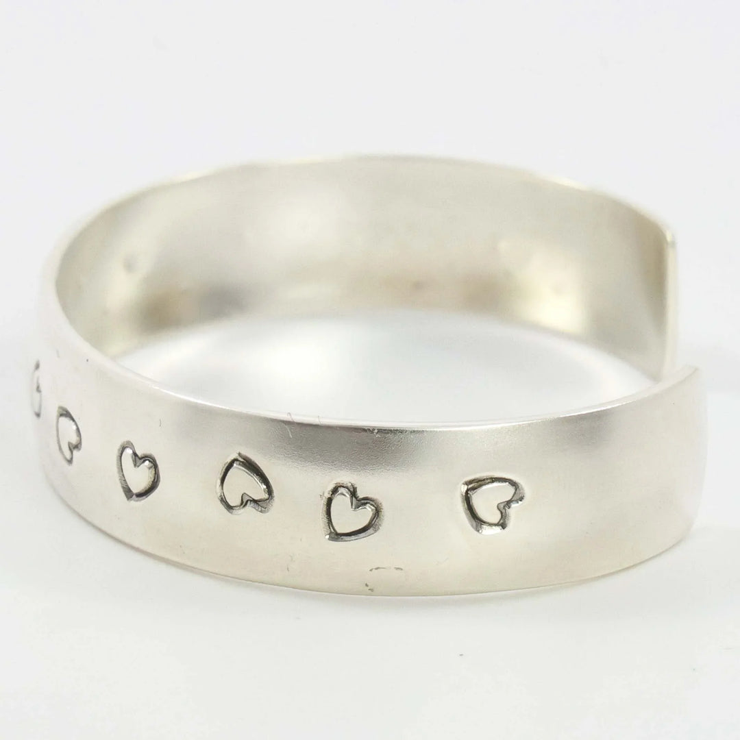 Silver Heart Cuff